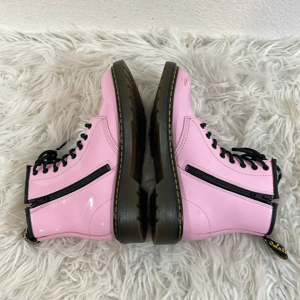 Dr. Martens 1460 8-Eye Patent Boot Toddler Pale Pink Size 3